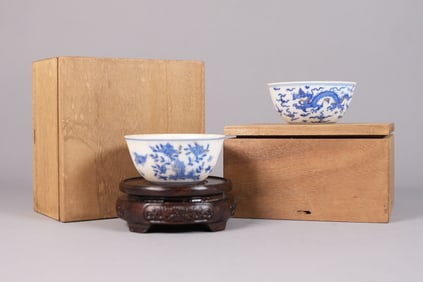 Lots Chinese fine cups with wooden box