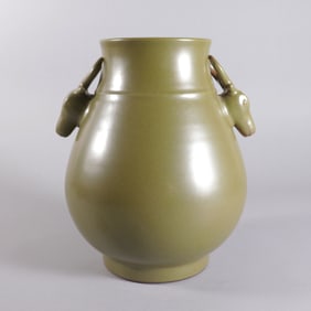 Chinese large green glaze vase