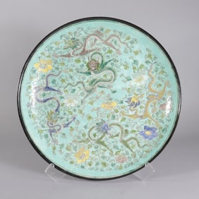 Chinese important antique fine dragon charger