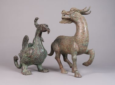 Lots Chinese bronze vessels