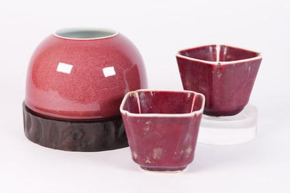 Lots Chinese red porcelains