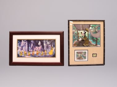 Lots Disney framed art