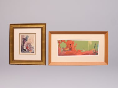 Dali wooden engraving and Disney art