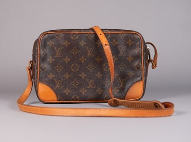 LV style leather bag