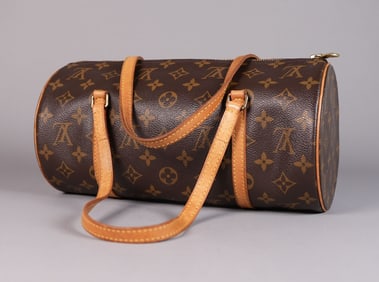 LV style leather bag