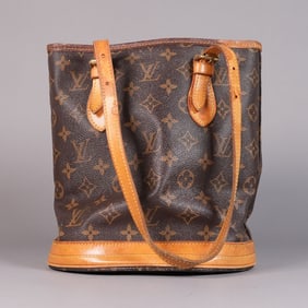 LV style leather bag
