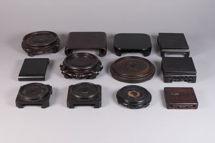 Lot Chinese antique wooden stands