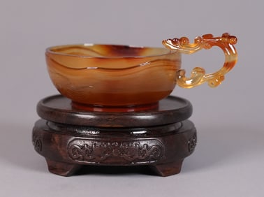 Chinese antique fine agate cup