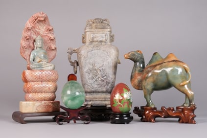 Lots Chinese Asian carvings