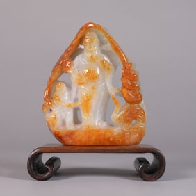 Chinese jadeite carved deity