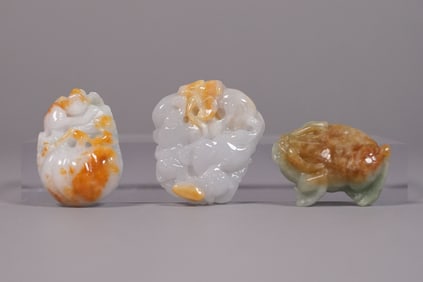 Lots Chinese jadeite carvings