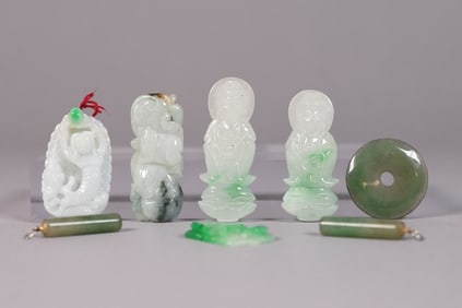Lots Chinese jadeite carvings