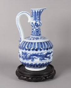 Chinese fine b/w pitcher