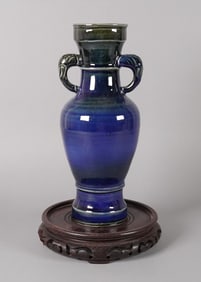 Chinese tall handled vase