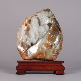 Chinese fine jadeite deity
