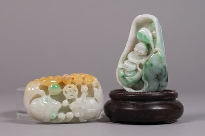 Lots Chinese jadeite carvings