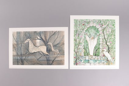 Lots P Buckley Moss lithograph numbered