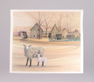 P Buckely Moss large signed lithograph