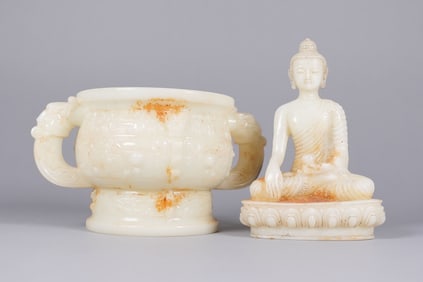 Lots Chinese jade like carvings