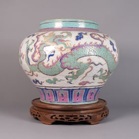 Chinese antique dragon jar