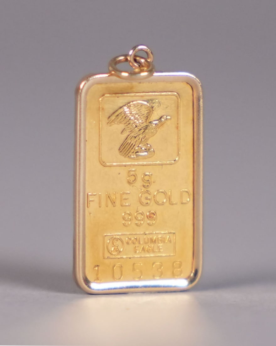 5 grams fine 999 gold: 5 grams 999 fine gold.