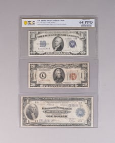 Lots antique U.S. currency