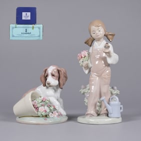 2 Lladro fine figurines with box