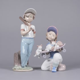 2 Lladro fine figurines with box
