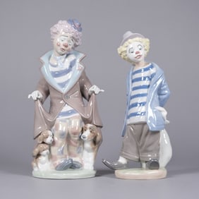 2 Lladro clown figurine with box