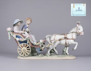 Lladro Alegre Carretilla figurine