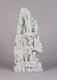 Chinese tall jadeite carving