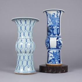 Lots Chinese b/w fine vase
