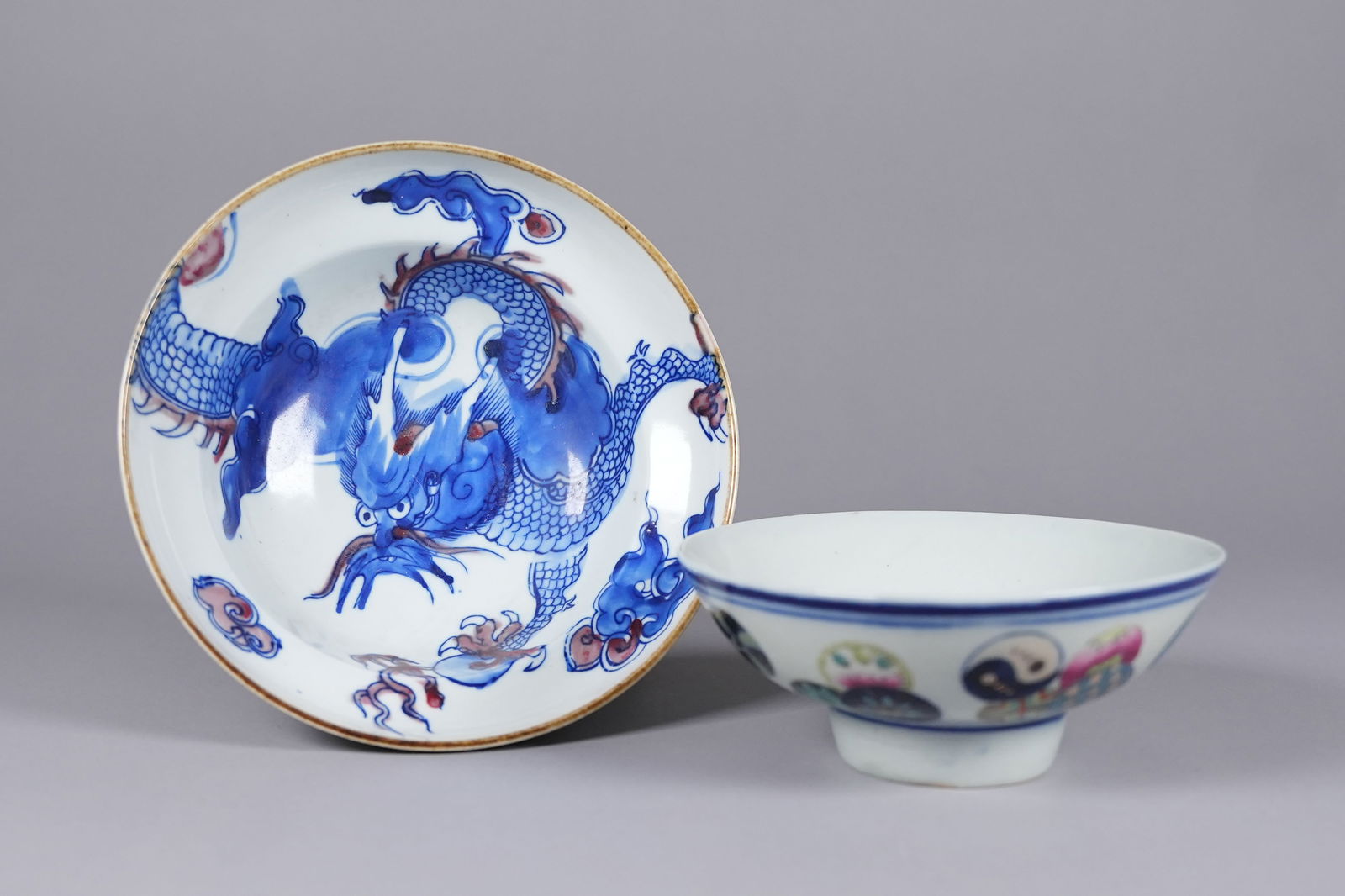 Lots Chinese antique porcelains: Lots Chinese antique porcelains, largest H: 2.6" x W: 7."