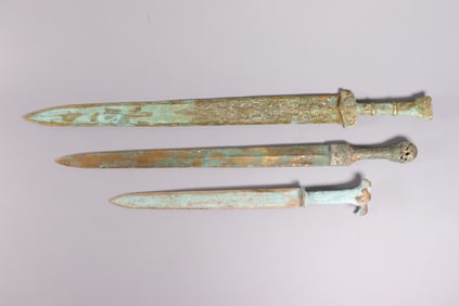 Lots Chinese bronze swords