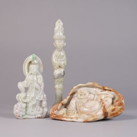 Lots Chinese jadeite carvings
