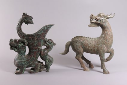 Lots Chinese bronze vessels