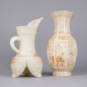 Lots Chinese jade like vessel