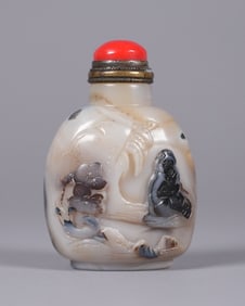 Chinese antique agate snuff bottle