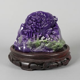 Chinese carved boulder