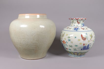 Lots Chinese large jar