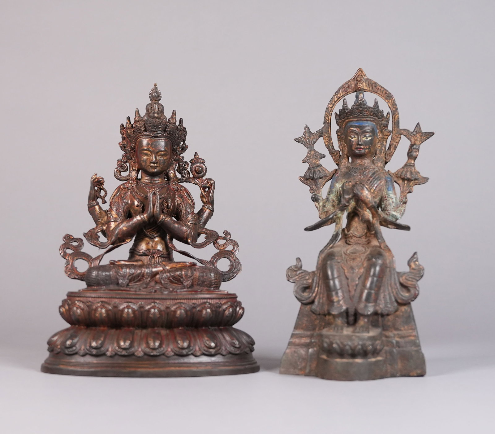 Lots Chinese buddha statues: Lots Chinese buddha statues. Largest H: 9" x W: 7."