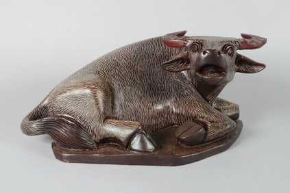 A heavy carved ox