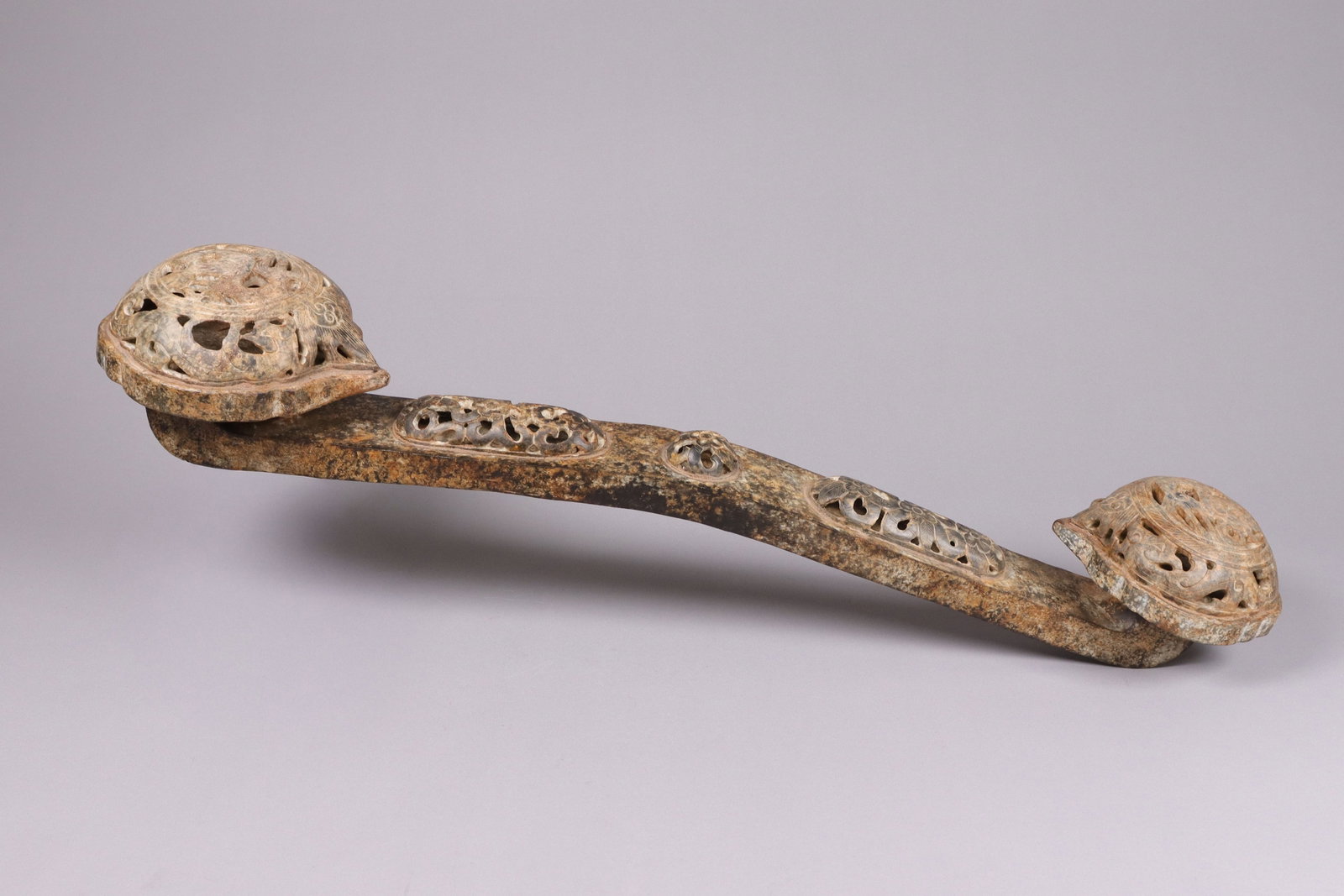 Chinese long carved scepter: Chinese long carved scepter. L: 23" x W: 3.9."