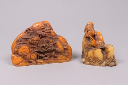 Lots Chinese carved figures