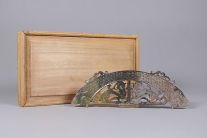 Chinese fine jade ornament with box