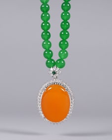 Chinese fine beaded necklace