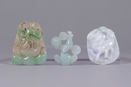 Lots Chinese jadeite carvings