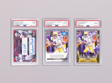 Lots NFL cards Joe Burrow PSA graded 10