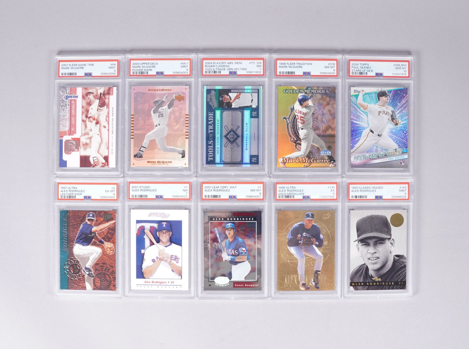 Lots Alex Rodriguez card PSA graded: Lots Alex Rodriguez card, PSA graded.