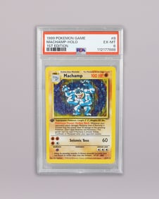 1999 Pokemon Machamp 1st edition PSA 6